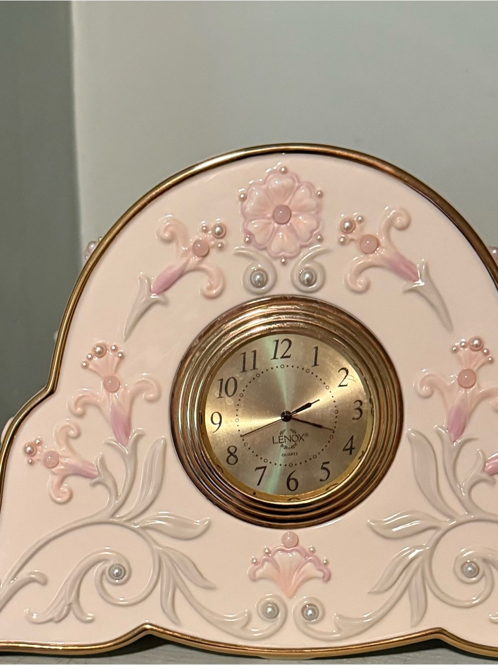 Lenox Gem Blossoms Statement Clock
